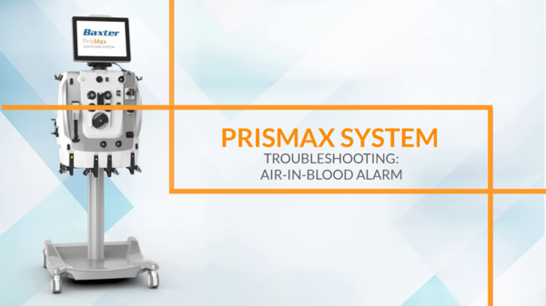 Prismax Troubleshooting Air in Blood Alarm