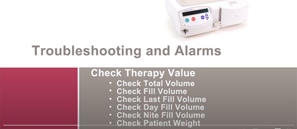 Troubleshooting and Alarms/Check Therapy Valve (Video)